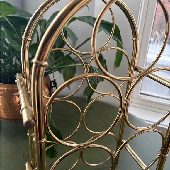 Gold Metal Wine Rack - Picture 2 of 5